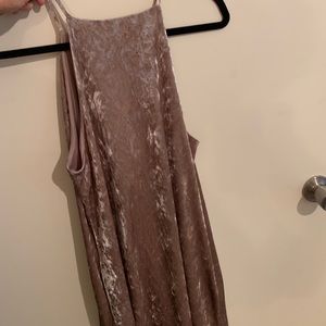 High neck velvet dress